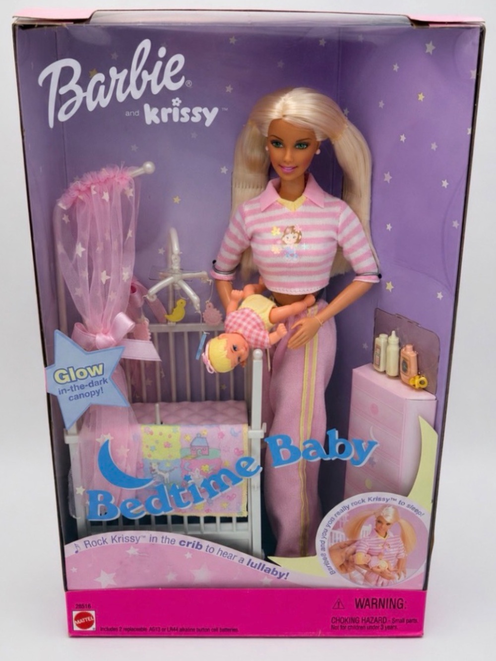 Vintage Barbie & Krissy Bedtime Baby Nursery Playset 28516 Sealed NIB Mattel - Picture 2 of 8